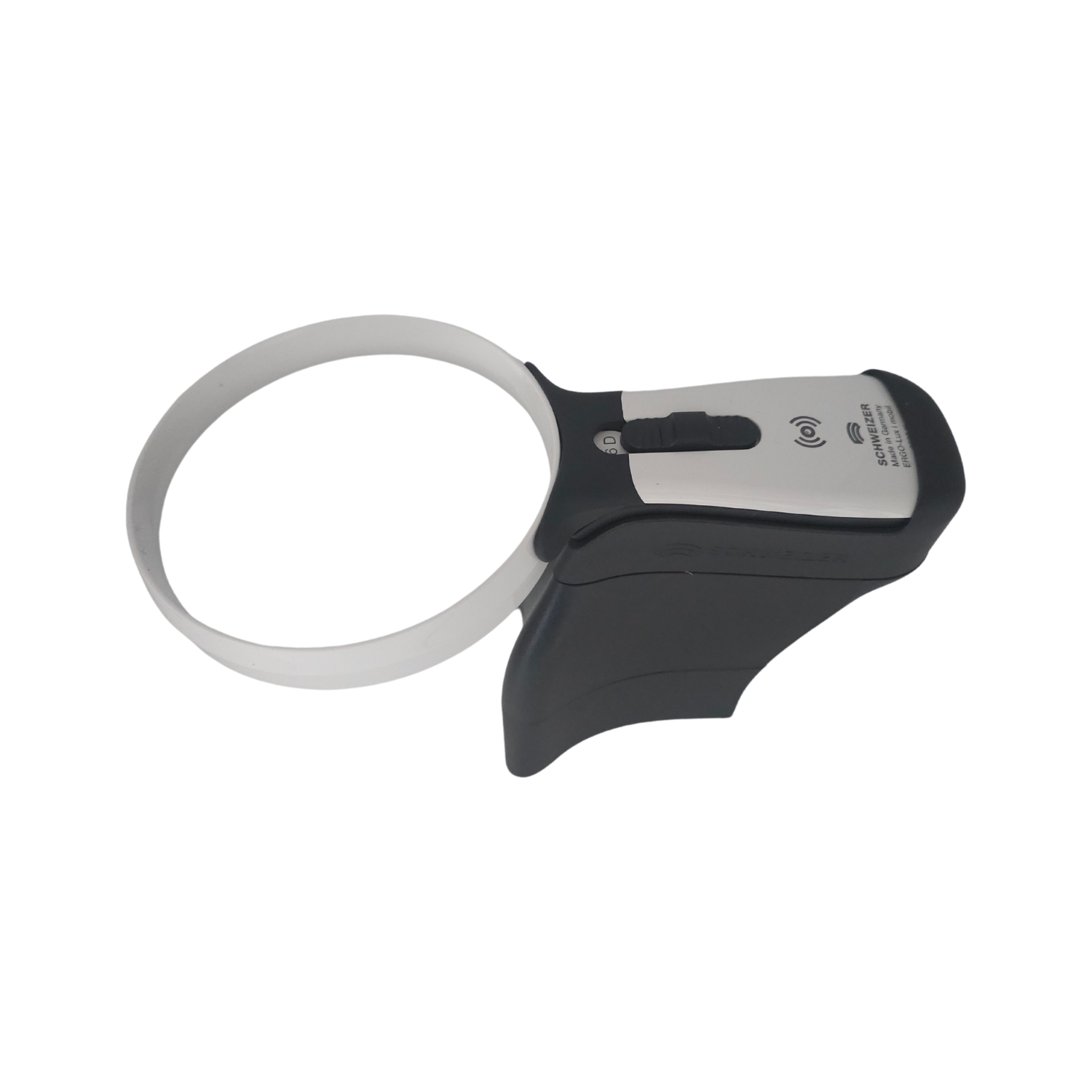 Schweizer's ERGO-lux i Mobile magnifying glass with base 2.5x 100mm.