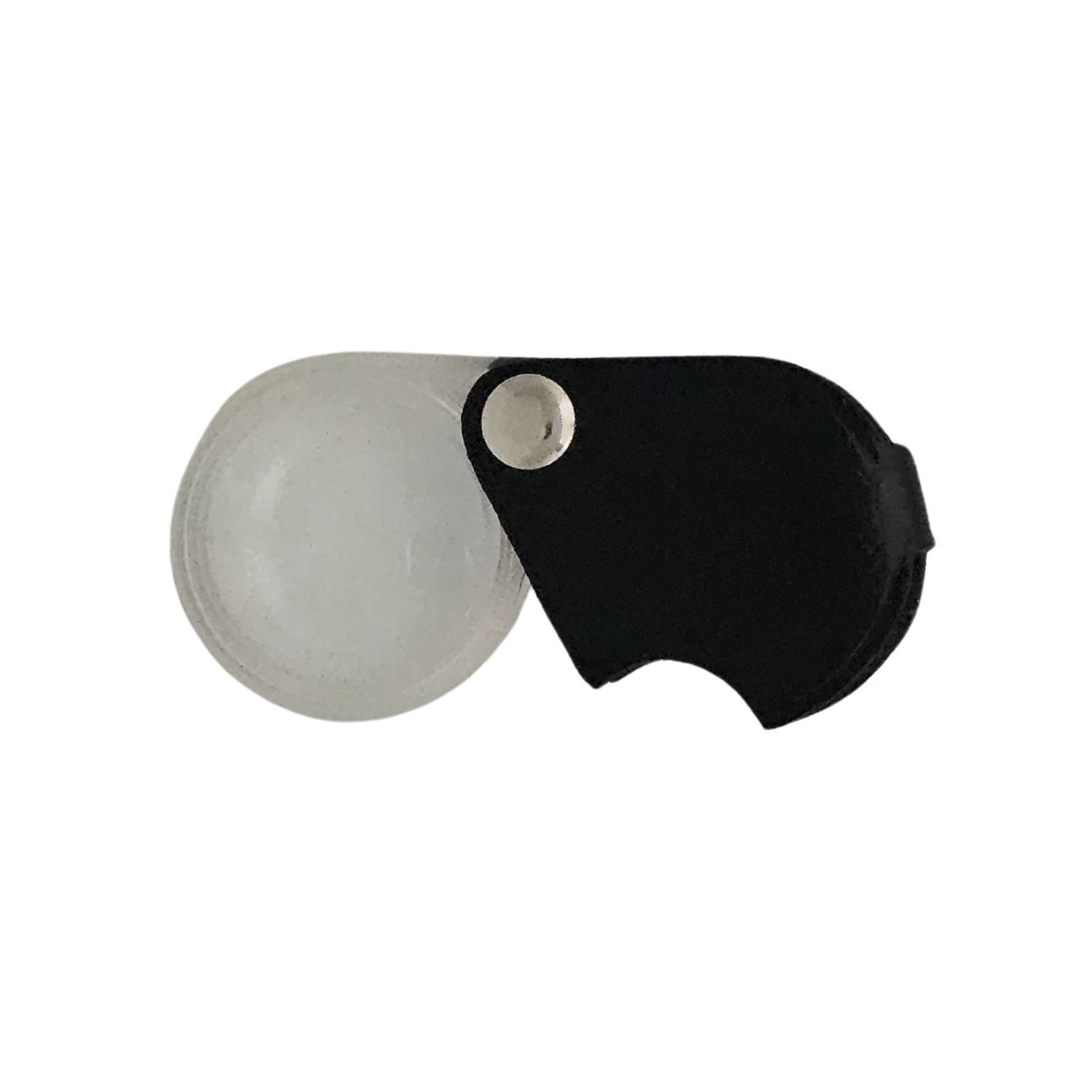 Black 30mm 6x folding pocket magnifier from Schweizer.