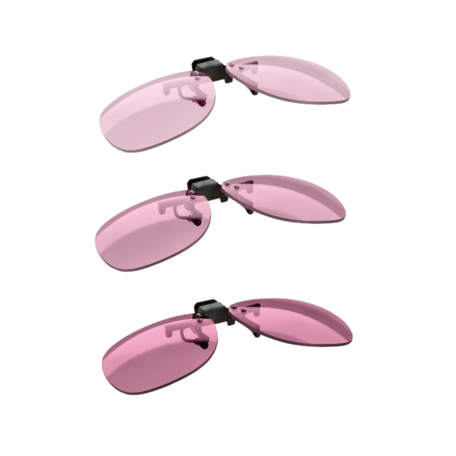 Bottom view of Acunis clip-on filters showing clip.