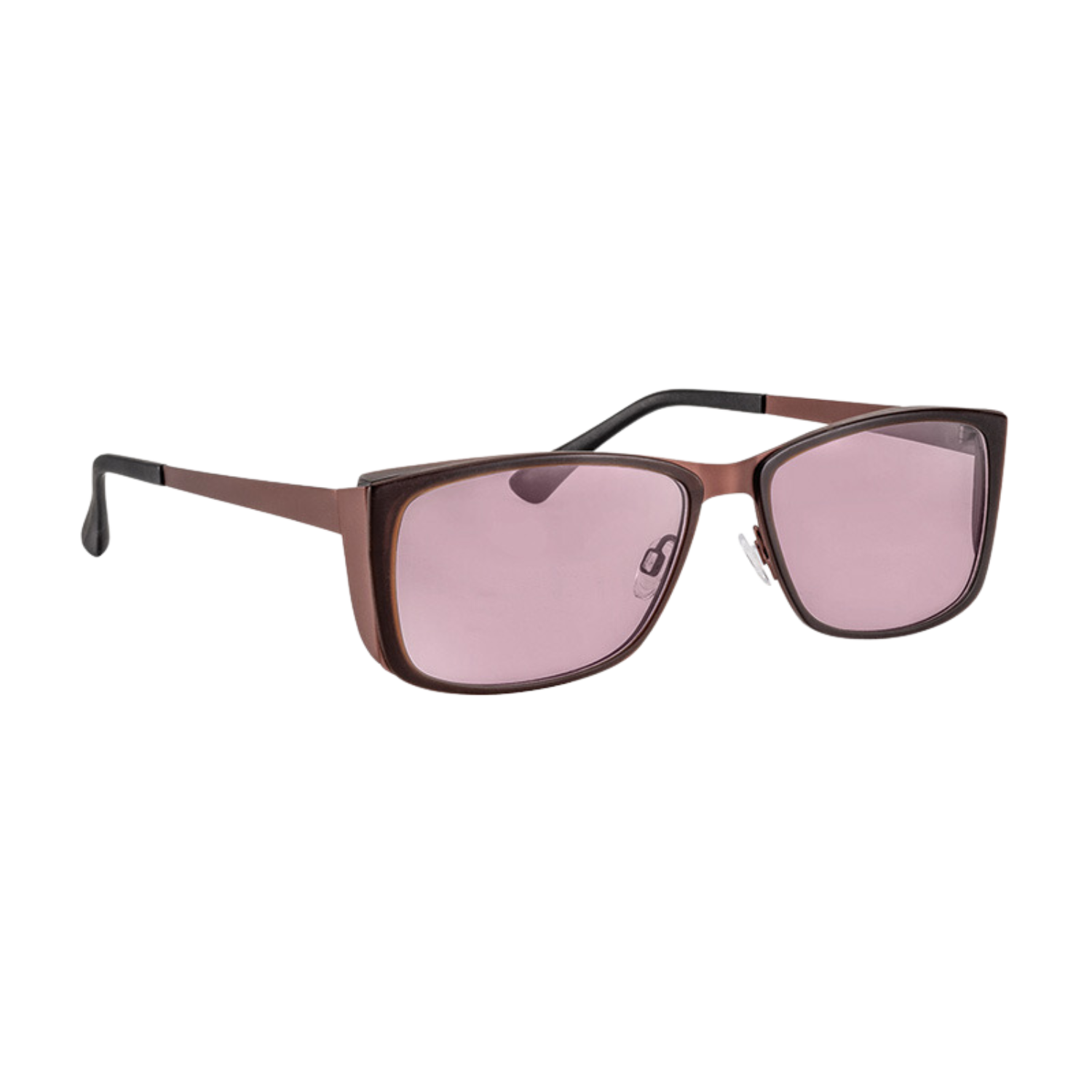 Acunis FL-41 Glasses with Brown Stainless Steel Frames and 25% light absorption.