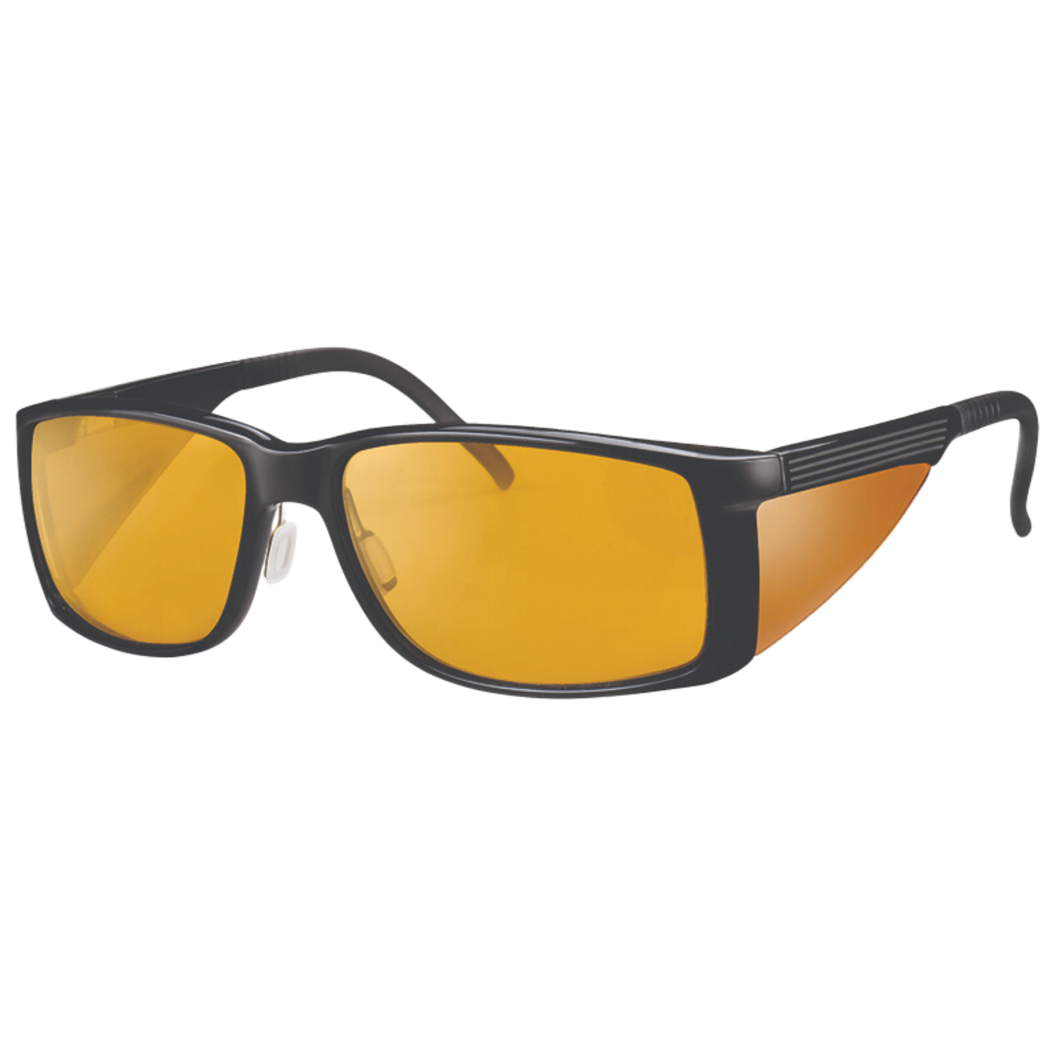Ambelis blue light glasses with unisex large black frames.