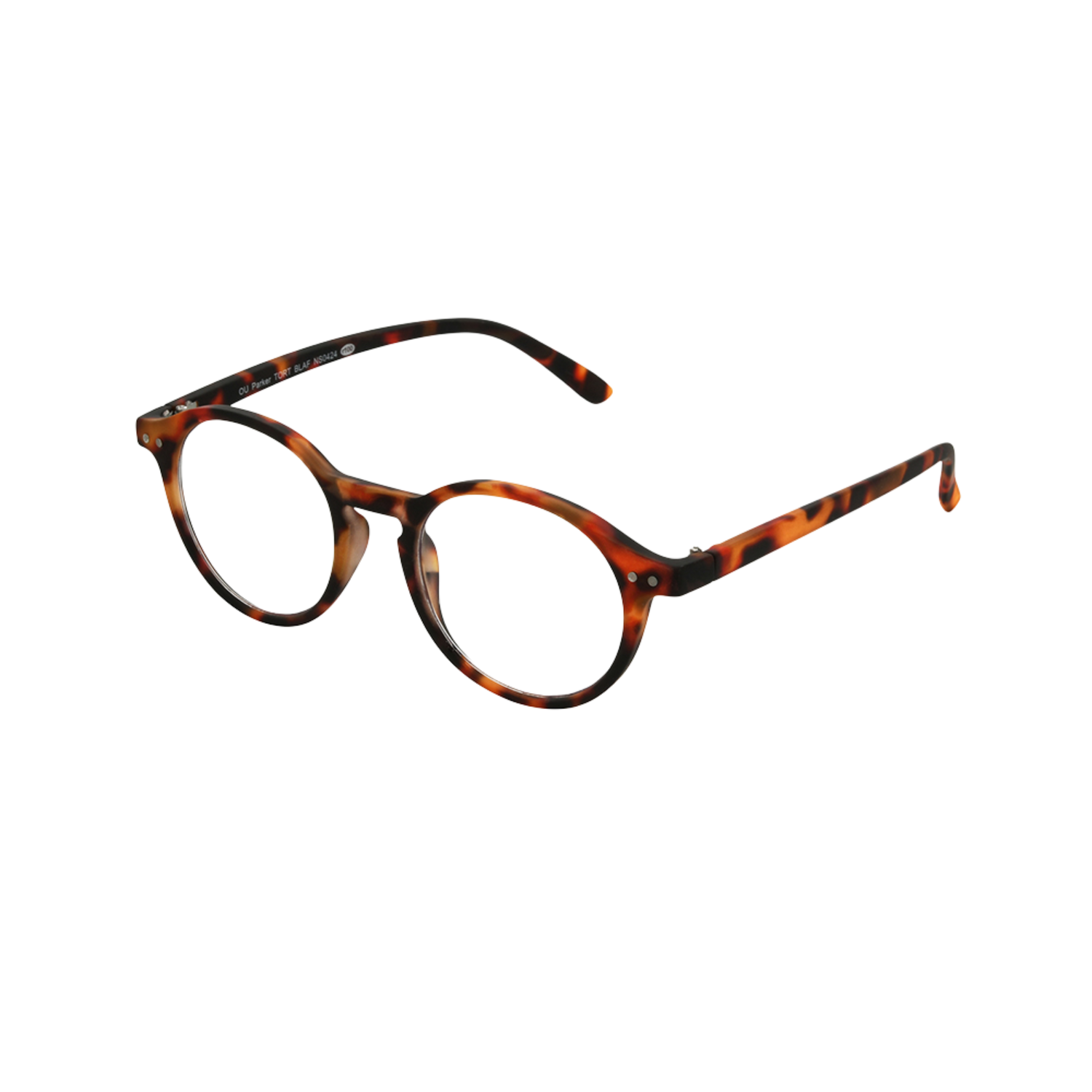 Brown tortoise parker blue-light blocking glasses.