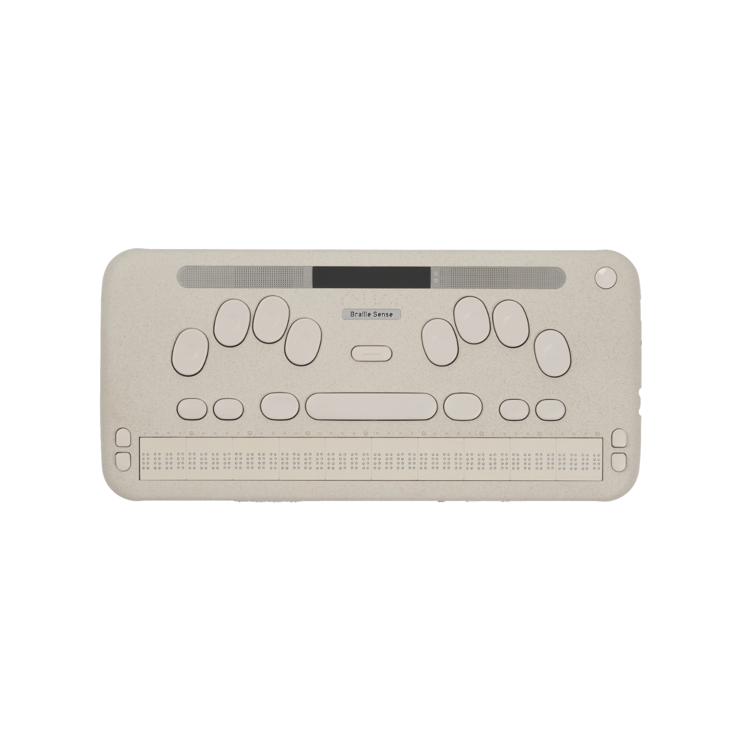 Front of 40-cell refreshable braille display.