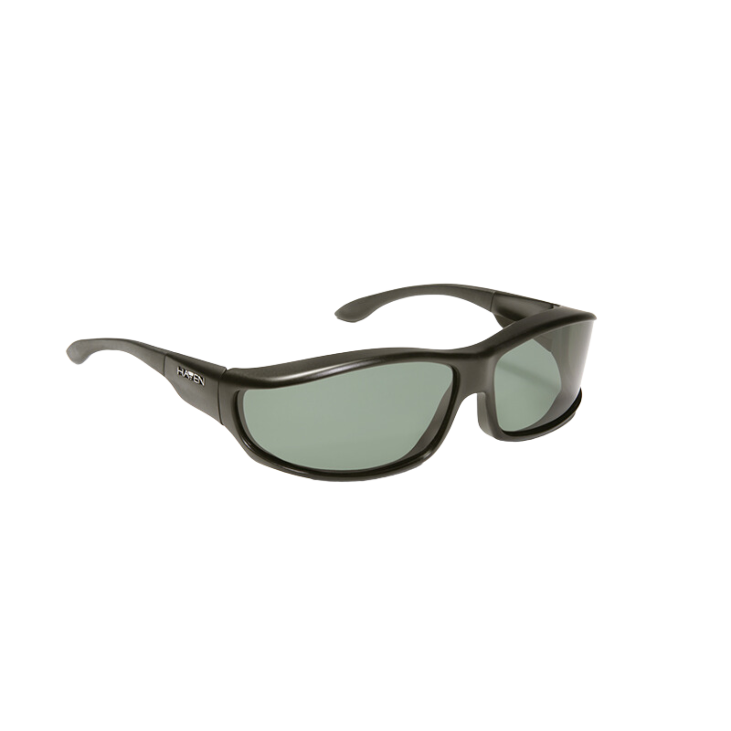 Haven Hunter polarized sunglasses with black frames ang gray tint.