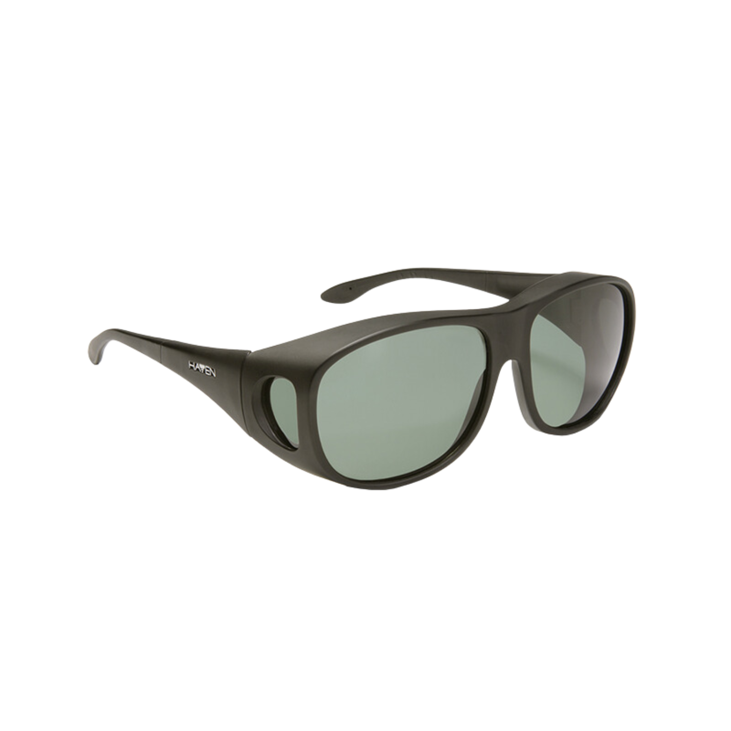 Haven Summerwood large git-over polarized sunglasses with gray tint.