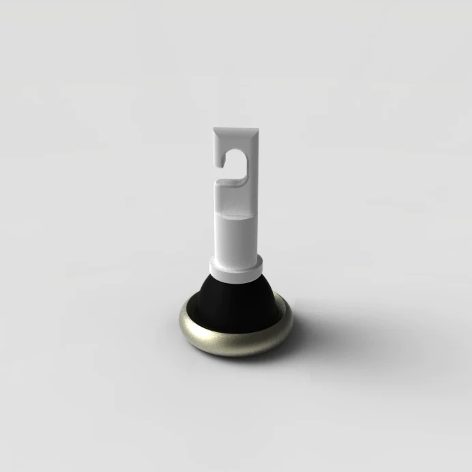 Metal Glide disk tip for hook-on style mobility and ID canes.