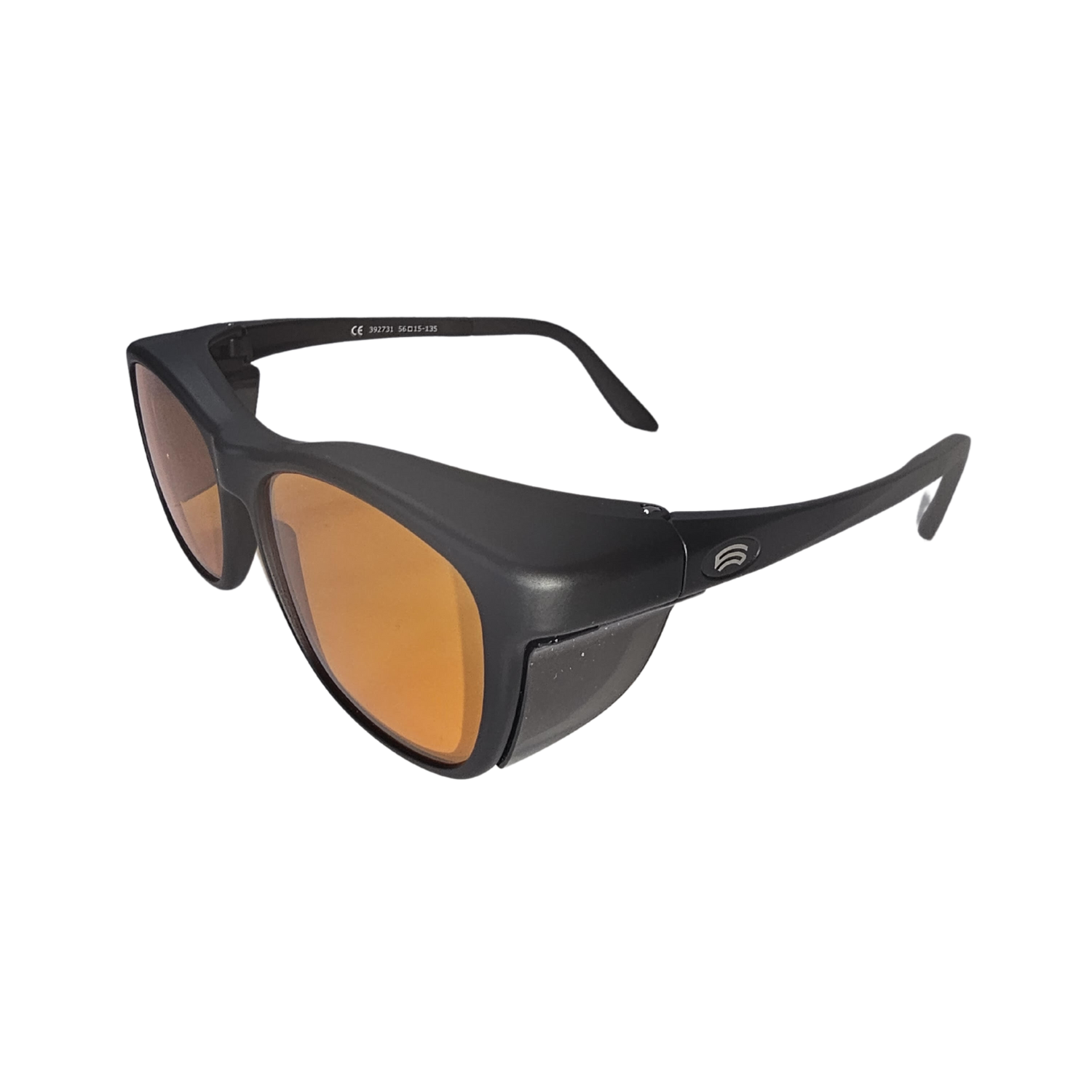 Left side of Cover Filter 2 blue blocking glasses with dark yellow tint.