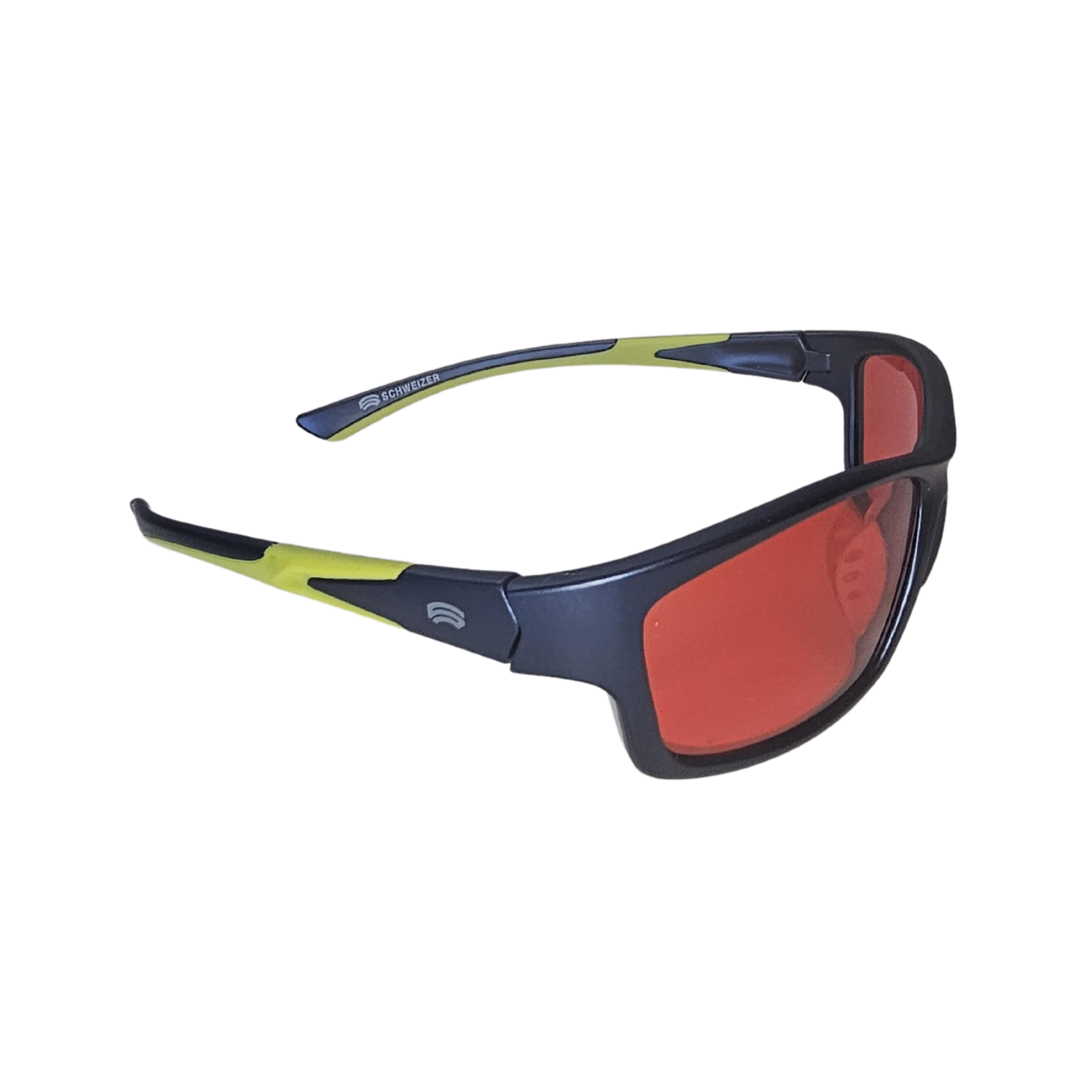 Right side of  FS2 sport frames in Dark Blue/Lime with plum blue blocking lenses.