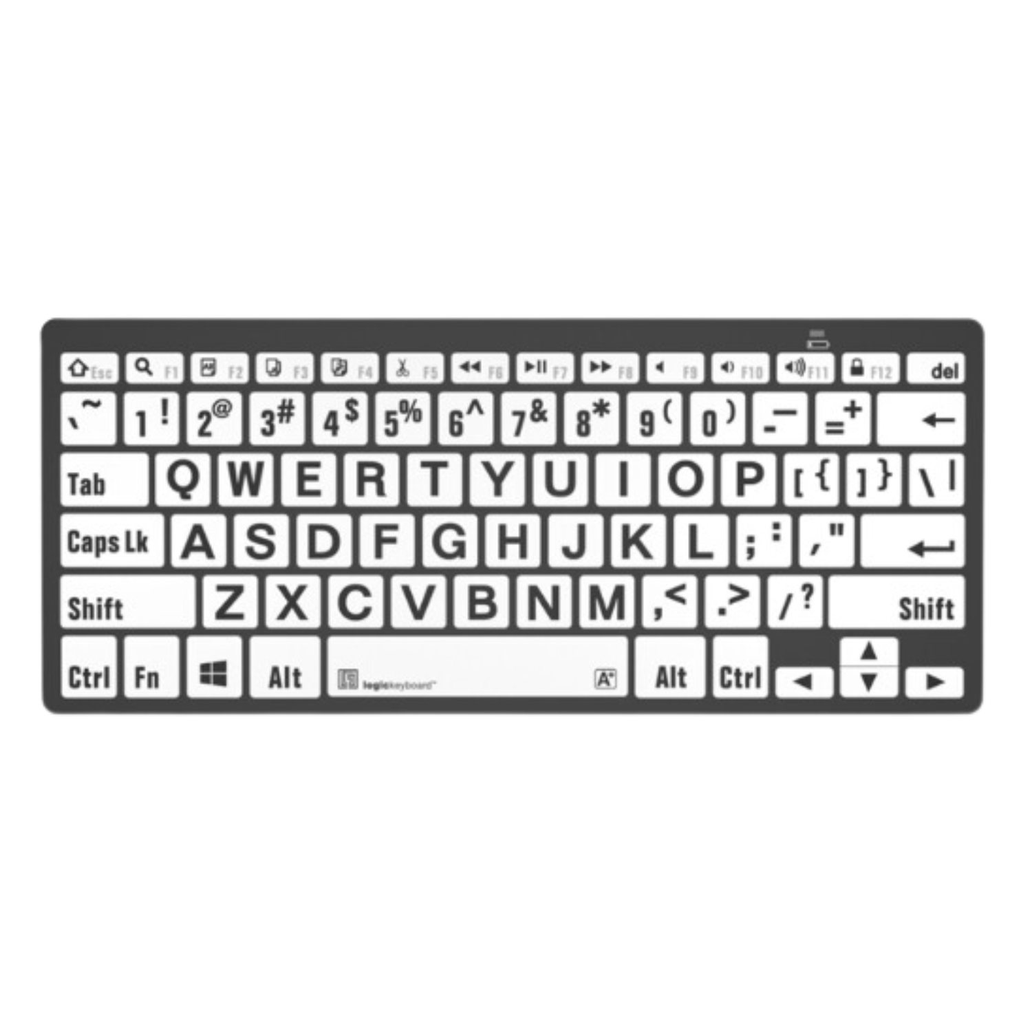 LargePrint Mini Bluetooth Black on White keyboard from LogicKeyboard.
