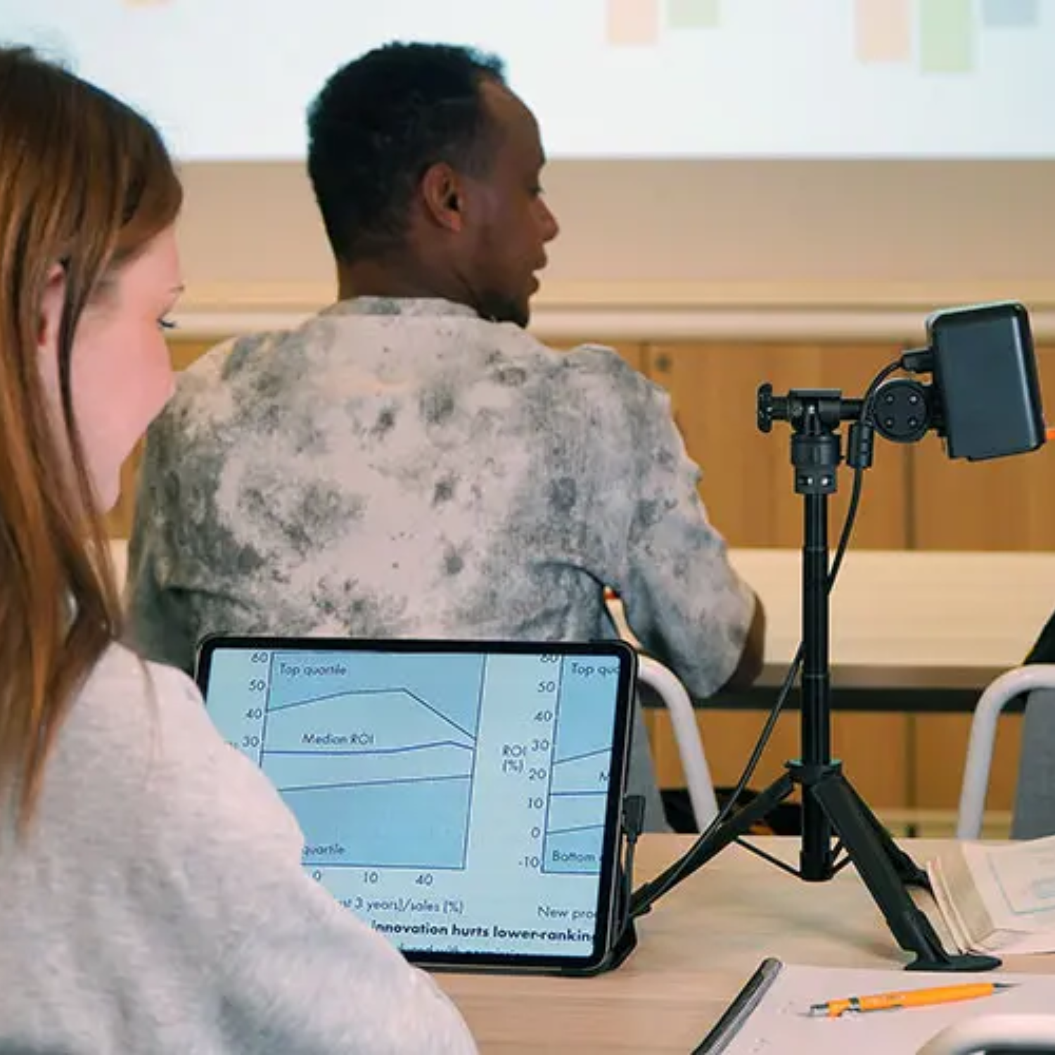 Student using MagniLink in Classroom