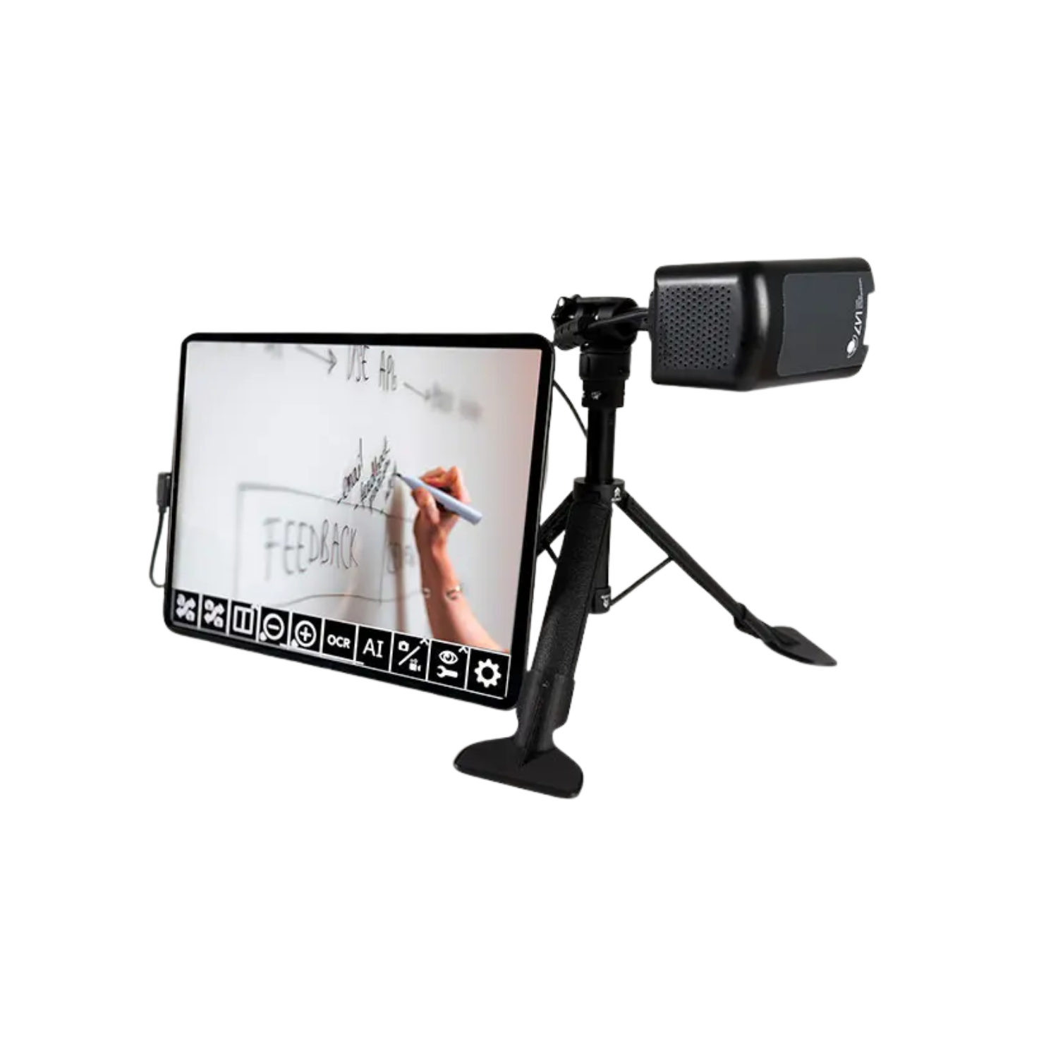 Screen displaying magnified image from MagniLink.