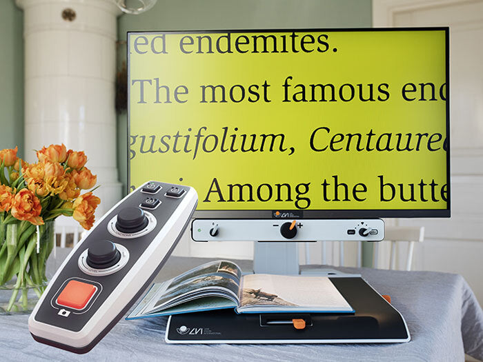 Desktop view of MagniLink Vision TTS magnifying text.