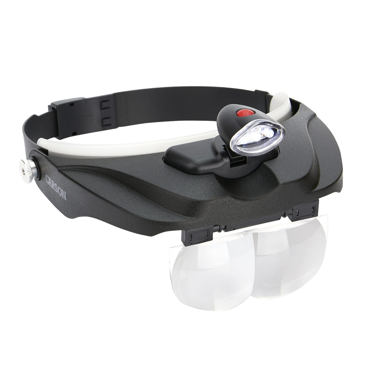 Premium Head-Worn LED Lighted Headband Magnifier, Visor Style