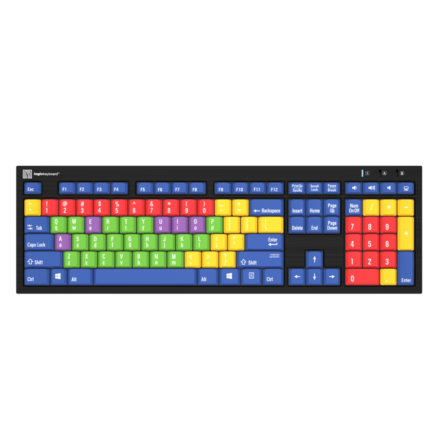 LogicKkeyboard Nero Slimline Pedagogy Learning PC Keyboard.
