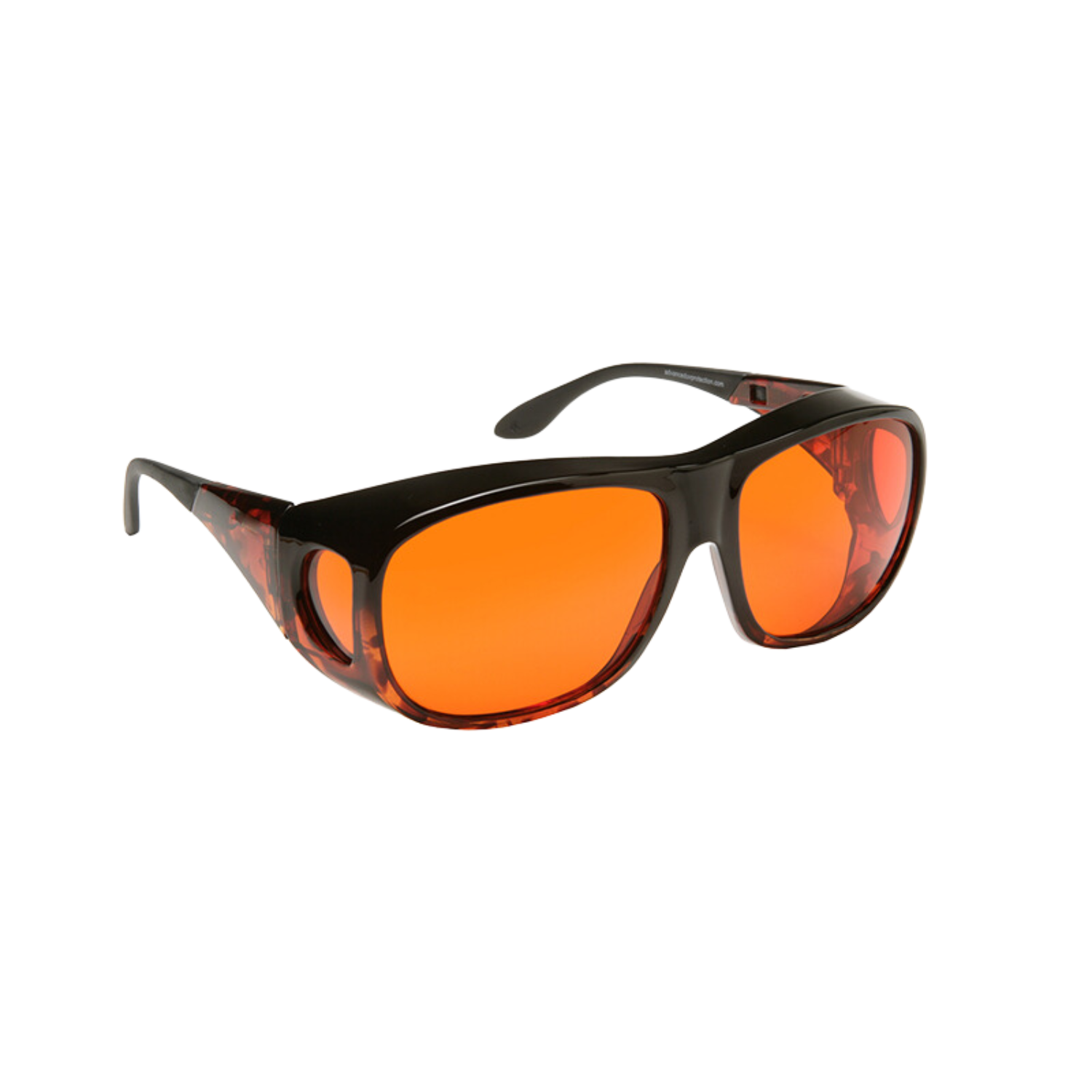 Solar Shield Blue Light Glasses with Orange Tint.