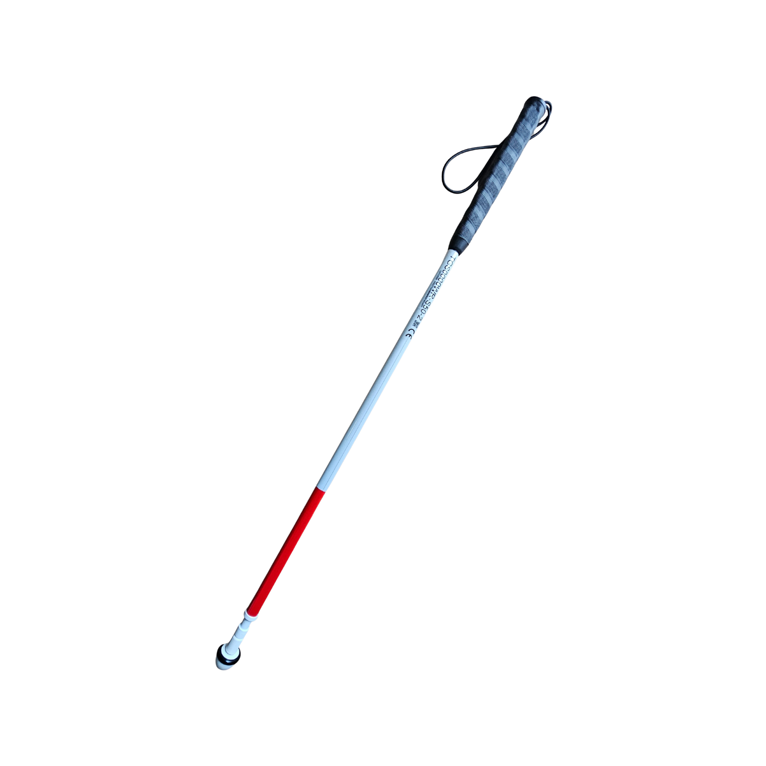 Ceramic tipped telescoping white cane.