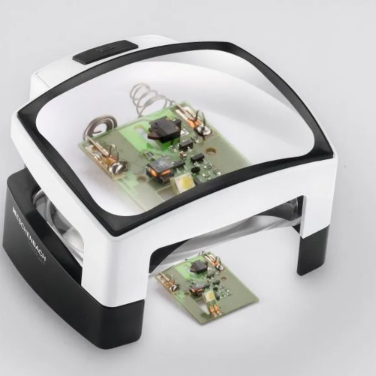 Page magnifier on a desktop enlarging a photo.
