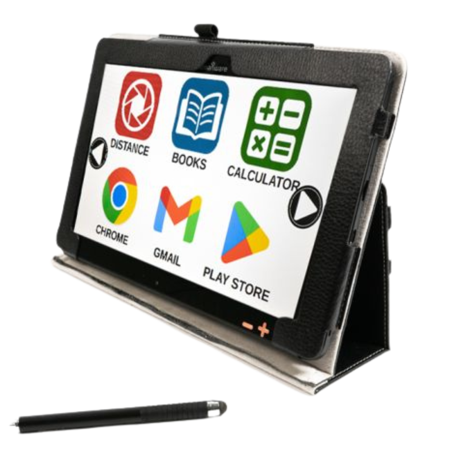 Humanware Connect 12 tablet video magnifier with stylus.