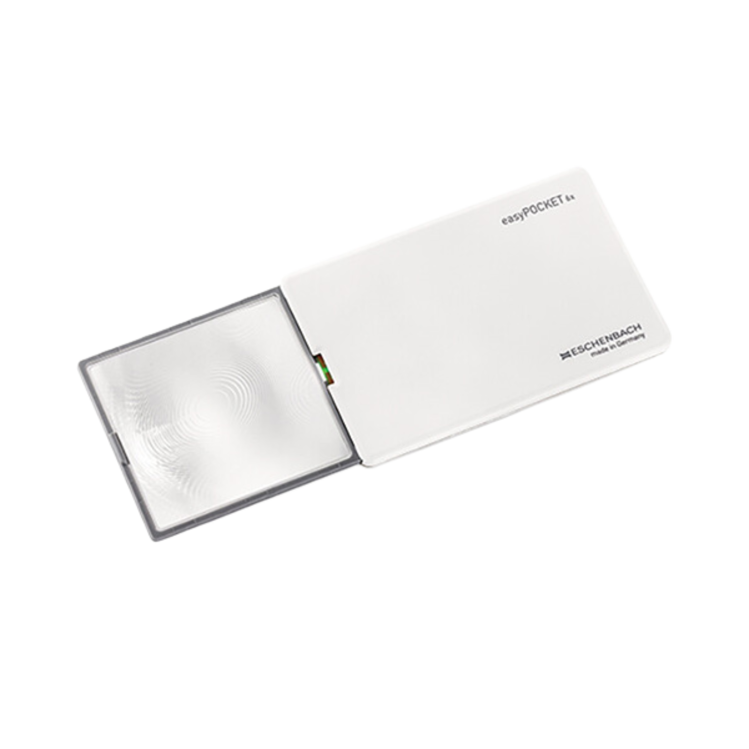 Silver easyPocket 6x LED pocket magnifier.