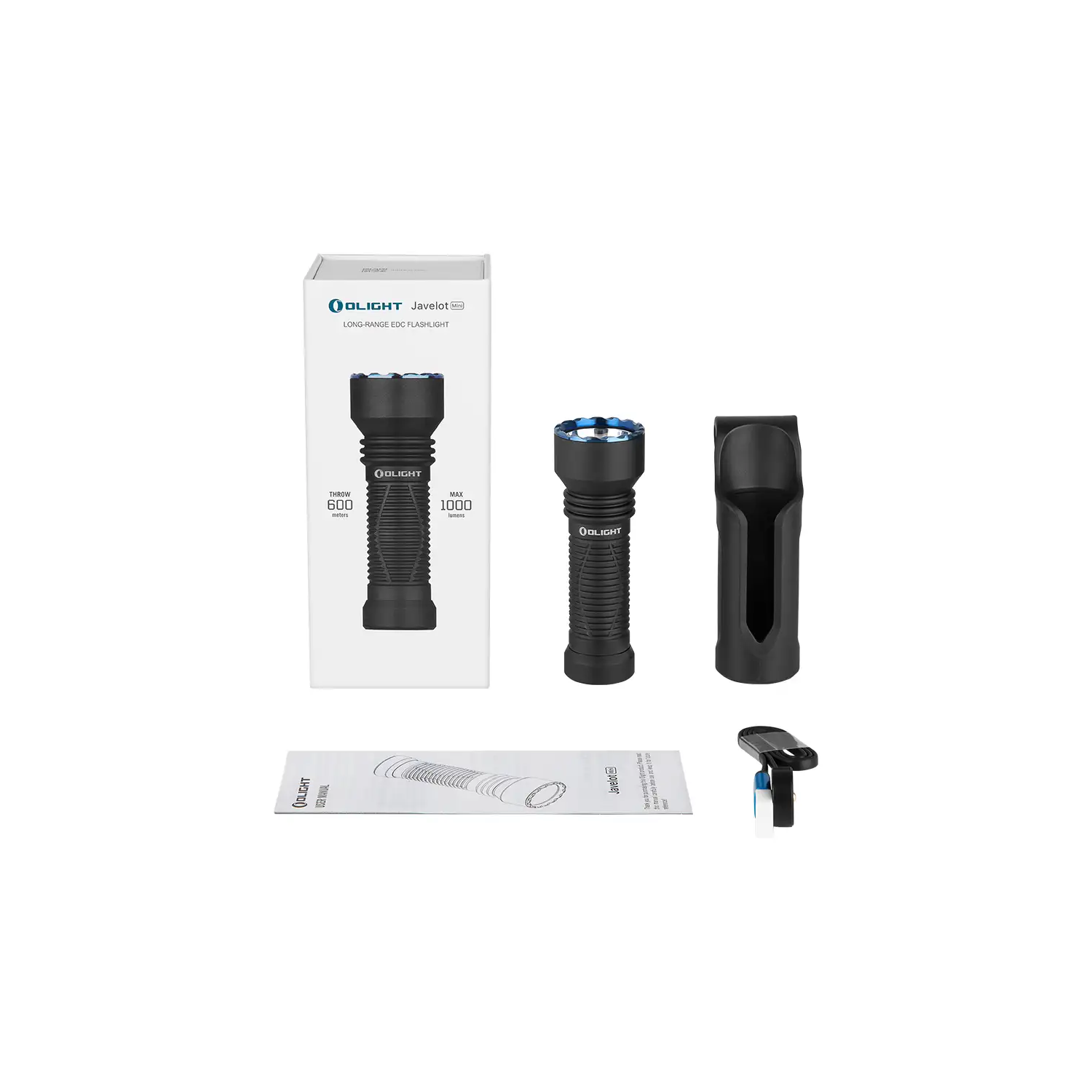 avelot Mini Long Range EDC flashlight and package contents.