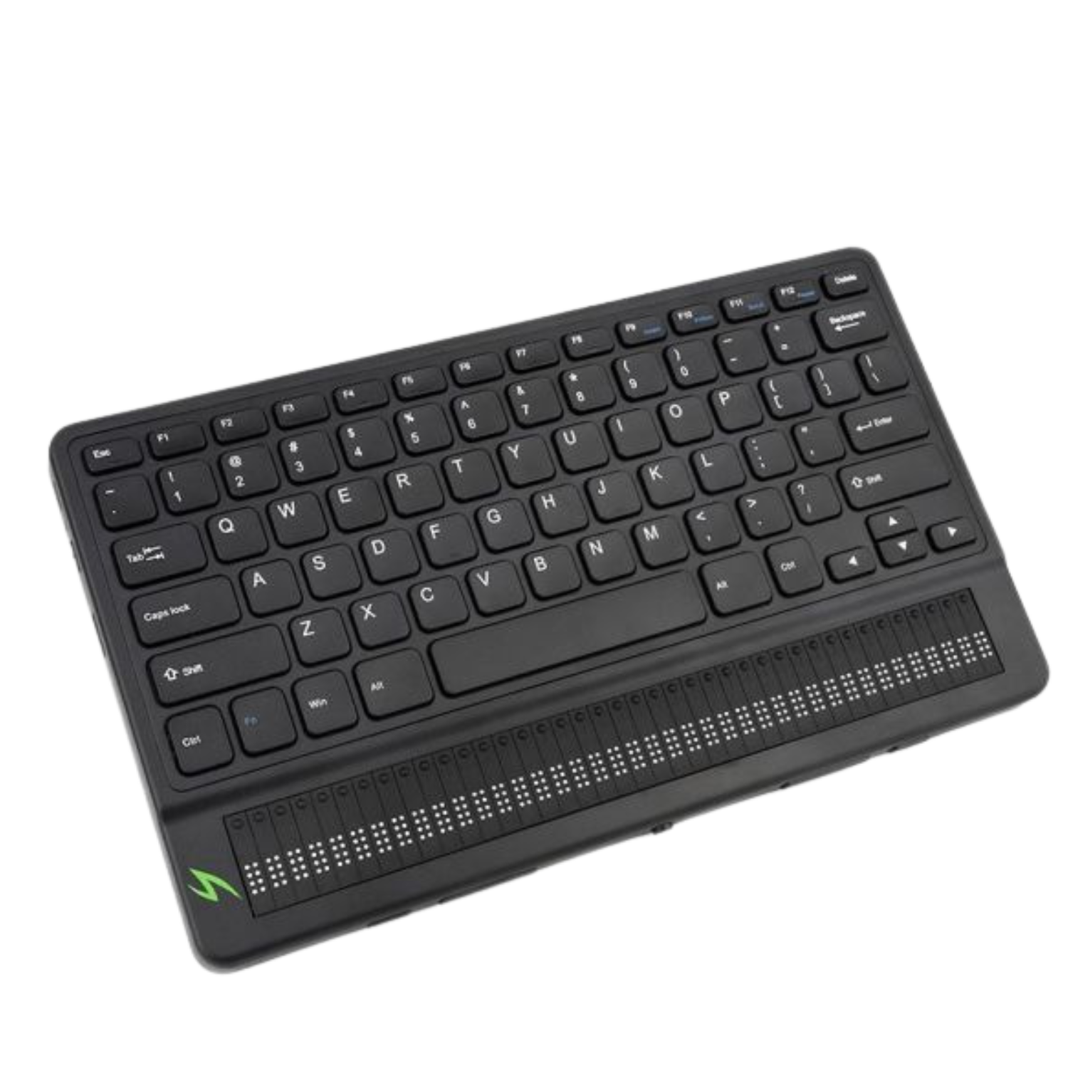 Left side of Mantis Q40 braille keyboard.