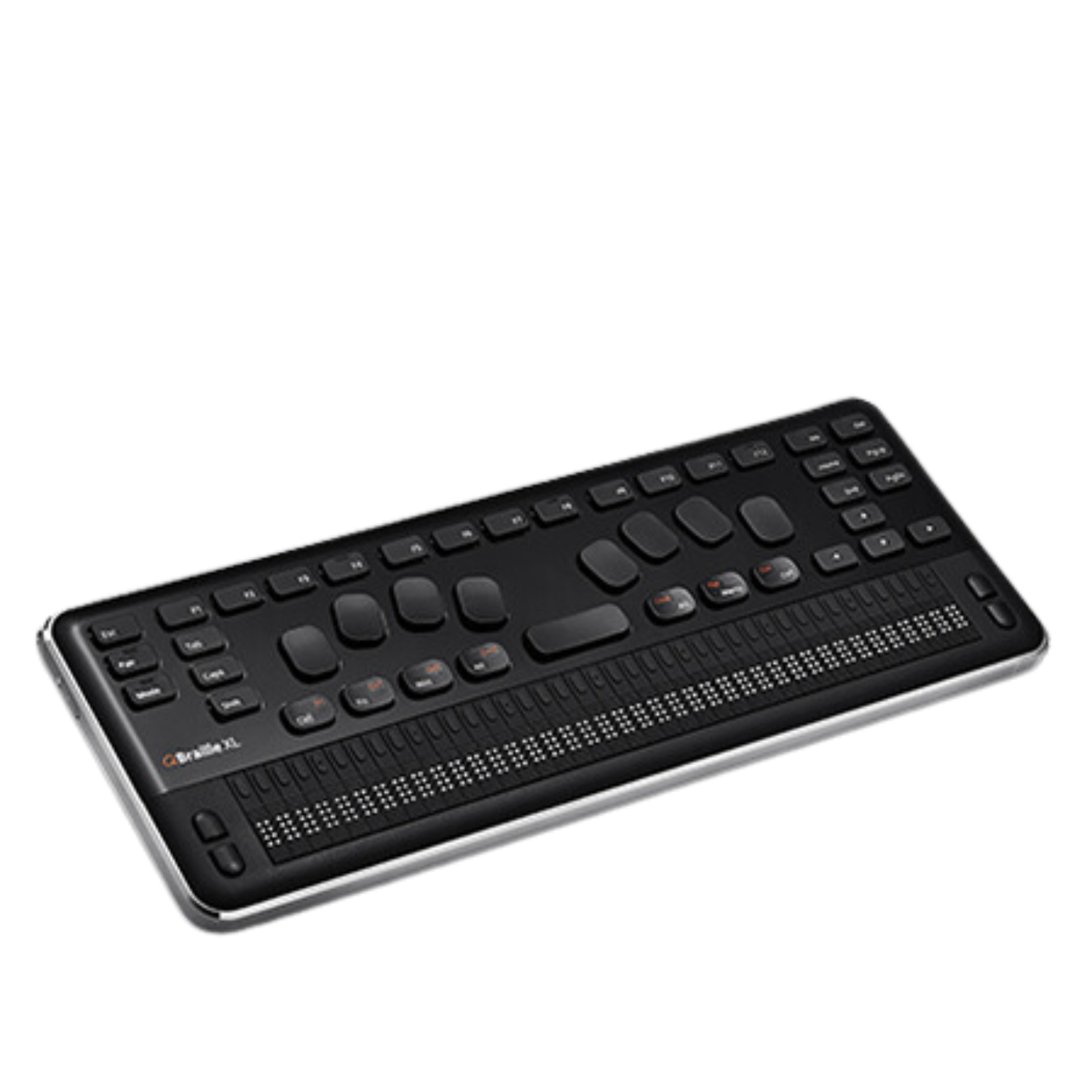 Left side of QBraille XL notetaker.