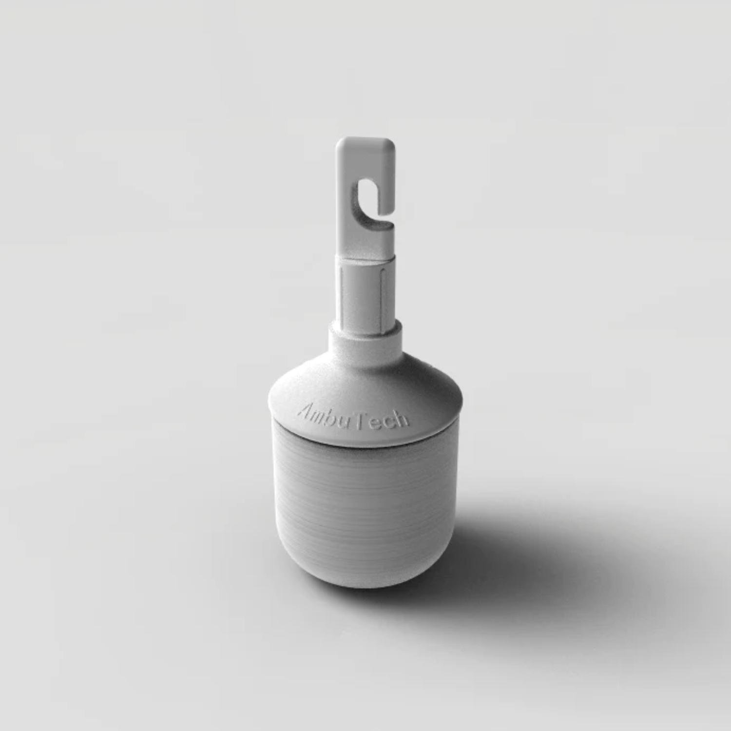 White hook on smarshmallow cane tip.