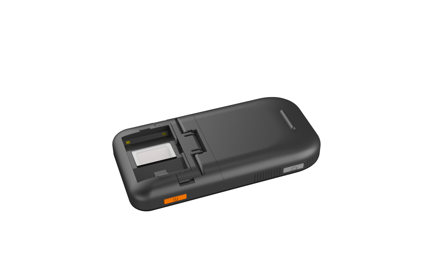 Back of the Zoomax Luna S handheld video magnifier.
