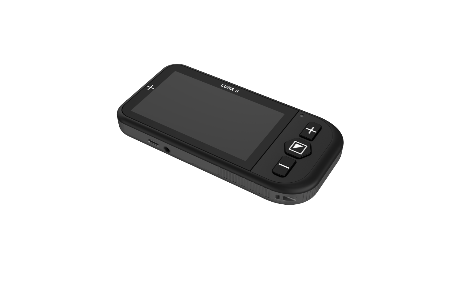 Right side of Luna S handheld video magnifier.