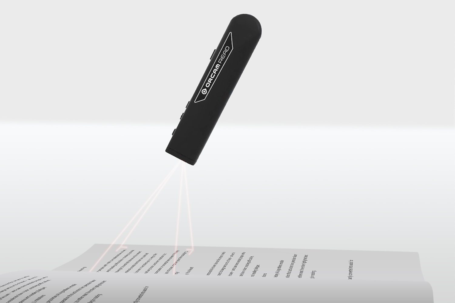 Side of  orcam read handheld smart reader