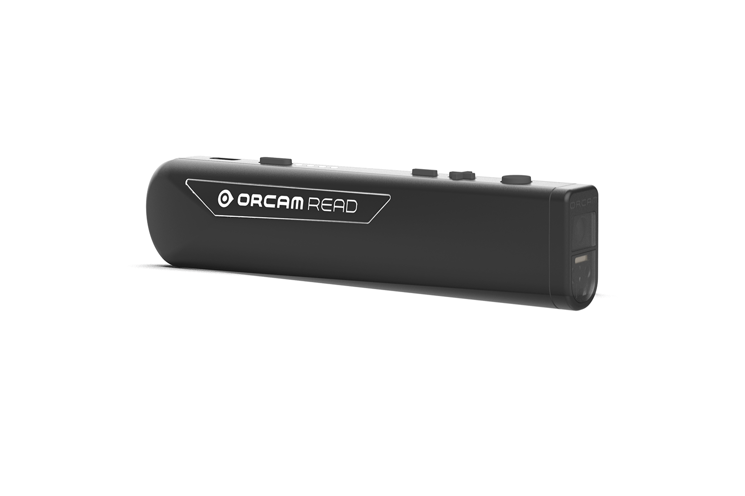 Side of orcam read handheld smart reader