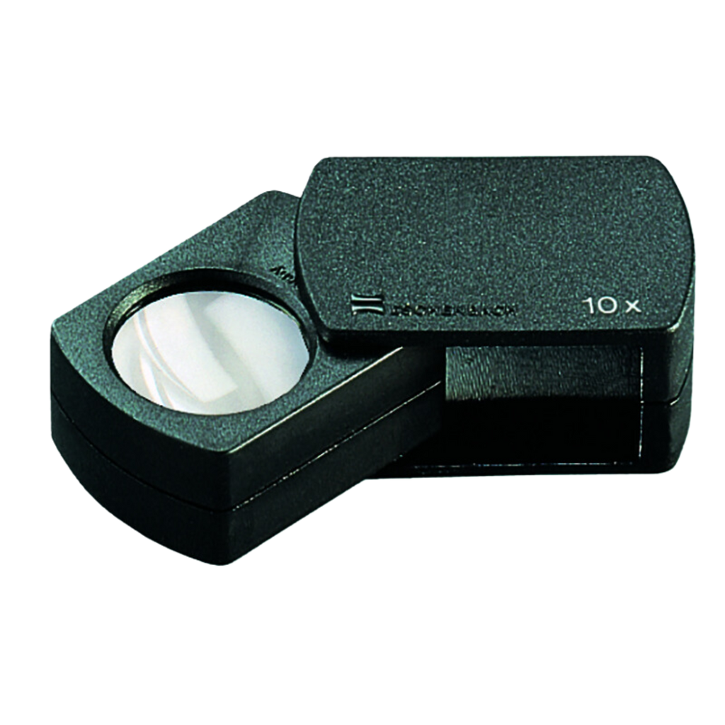 Eschenbach 10x Folding Pocket Magnifier – Compact Loupe