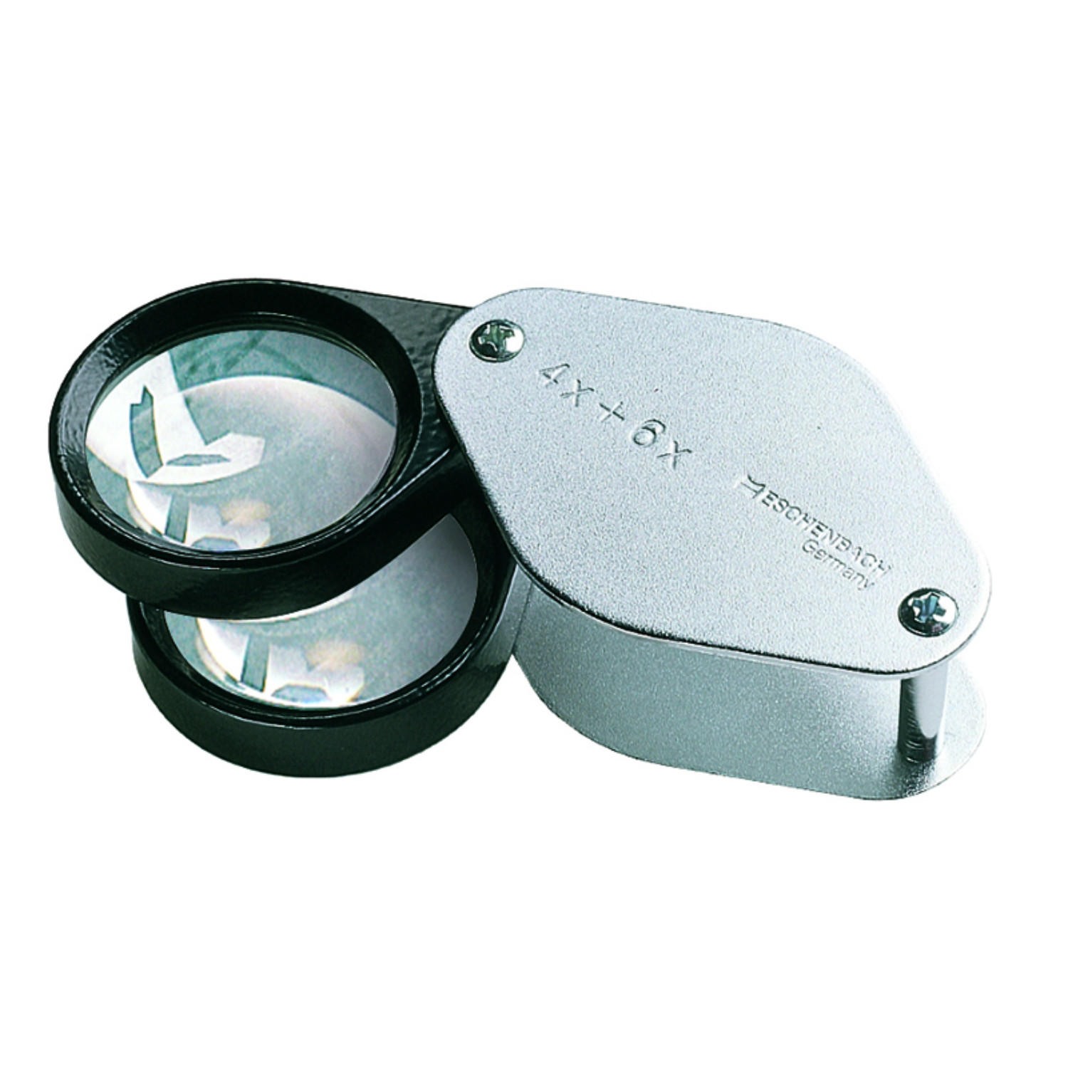 Eschenbach Folding Pocket Magnifier – Dual-Lens 4x + 6x
