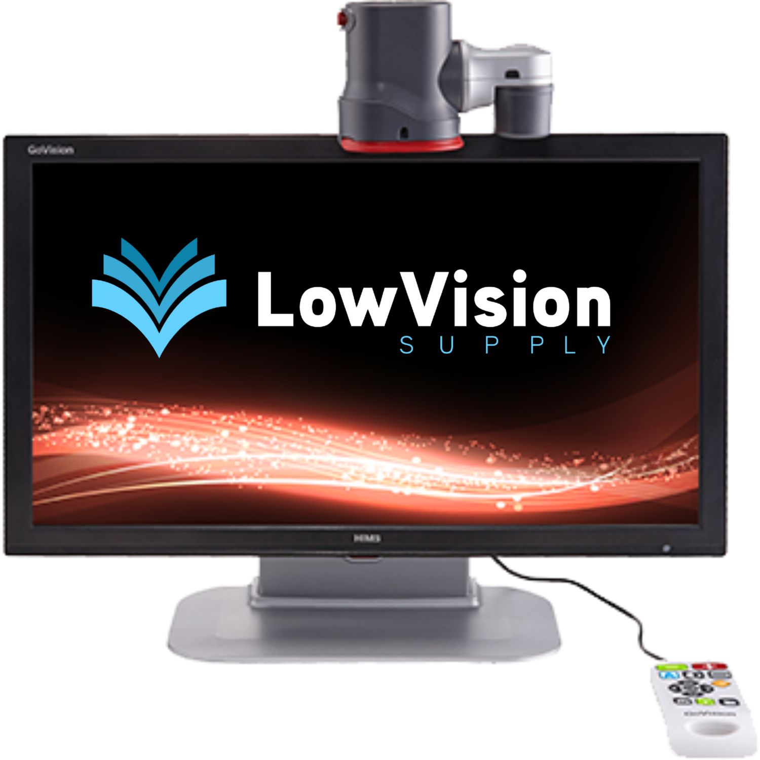 Front view of the GoVision Pro 24" desktop cctv video magnifier by HIMS Inc