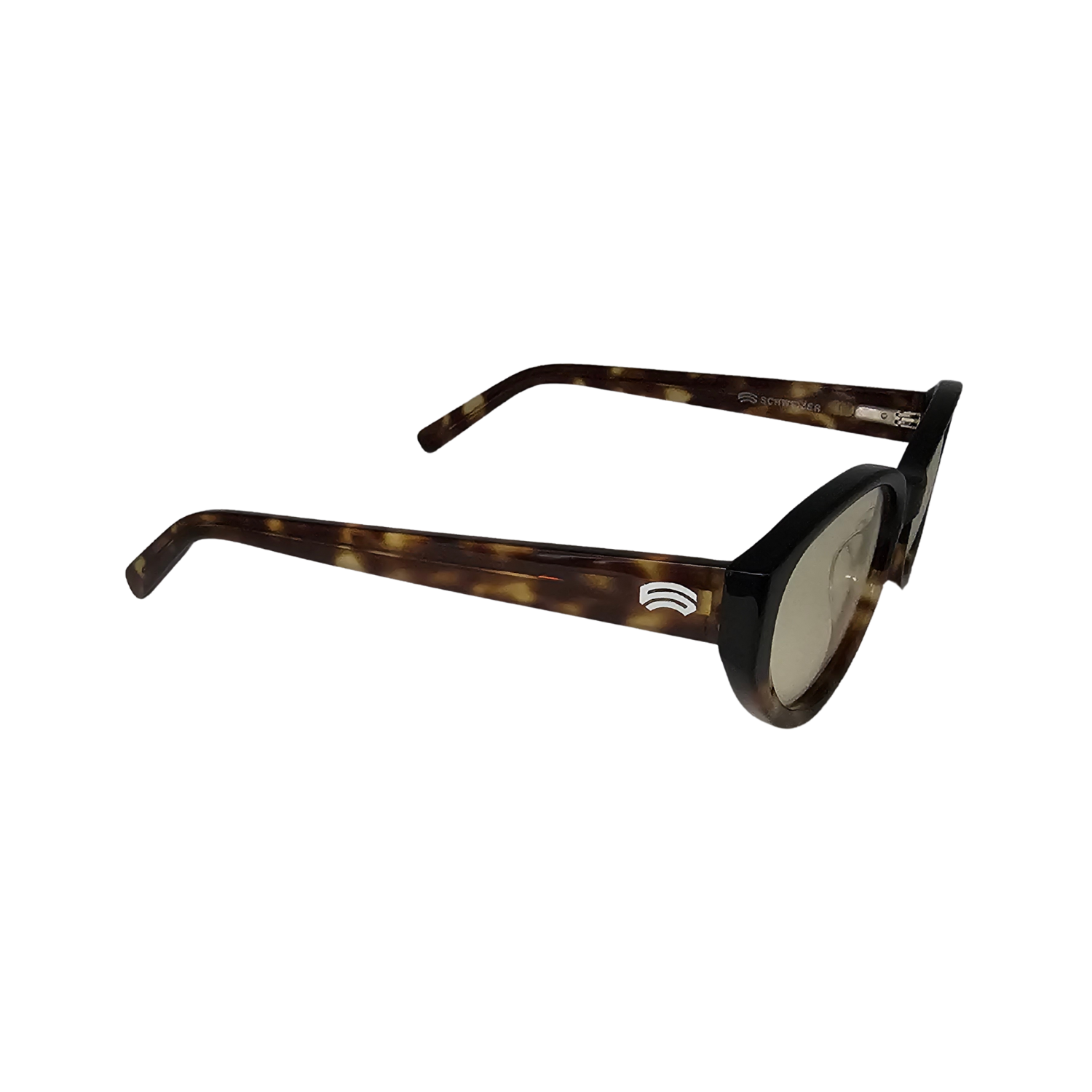 Right side of Schweizer FR5 night driving lasses with havana frames.