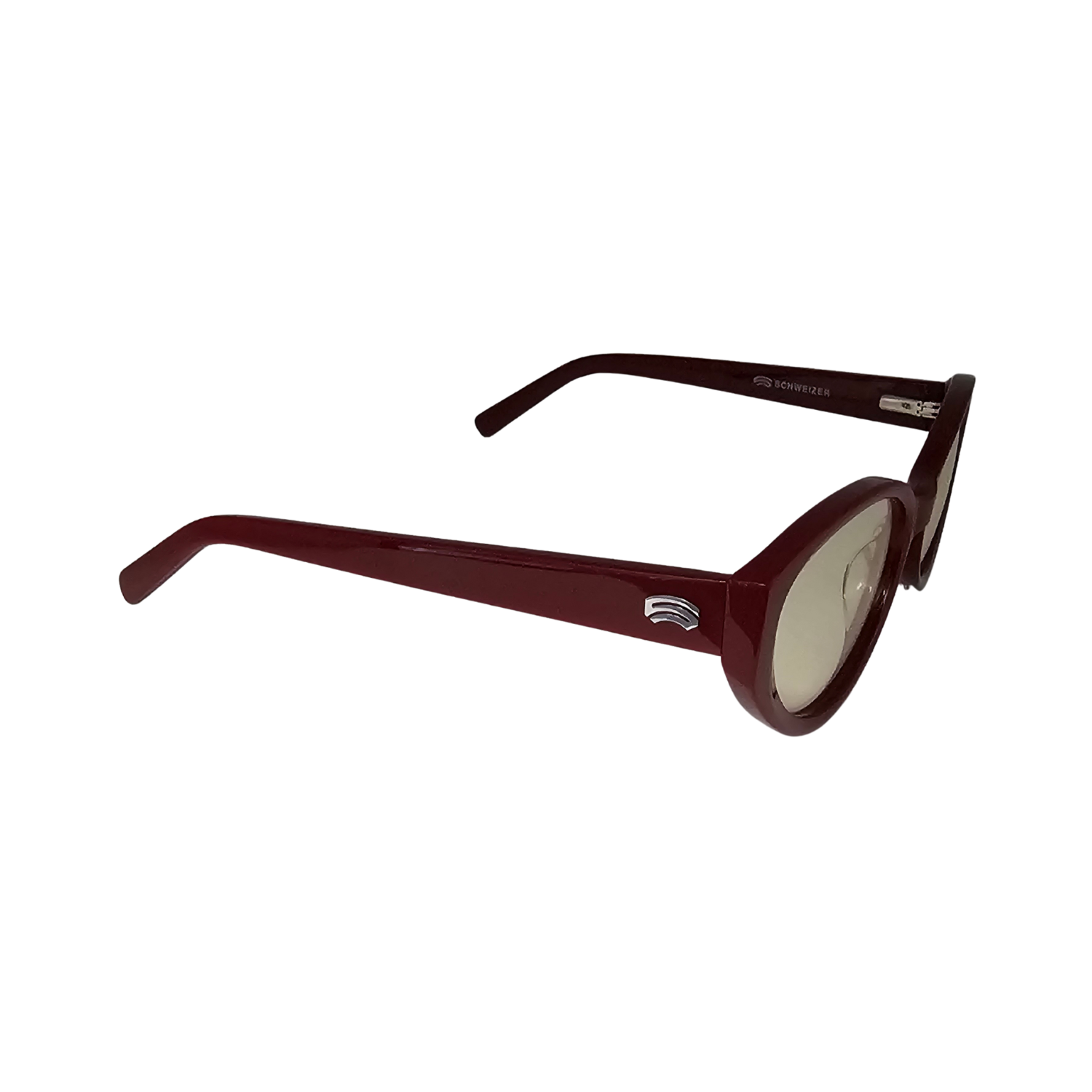 Right side of red FR5  frames with light yellow tint.