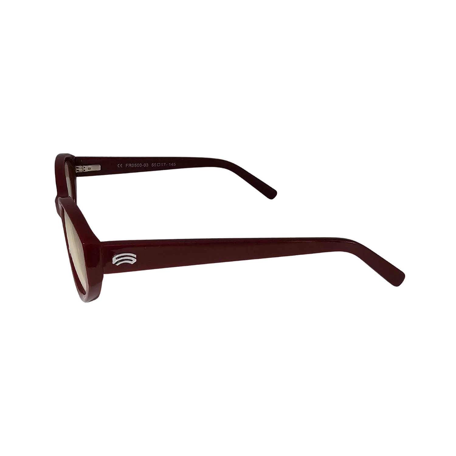 Image of red F$5 night driving glasses with light yellow tint.
