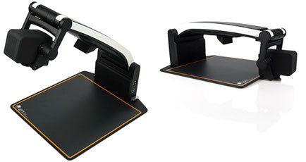 MagniLink Pro shown in open and folded positions.