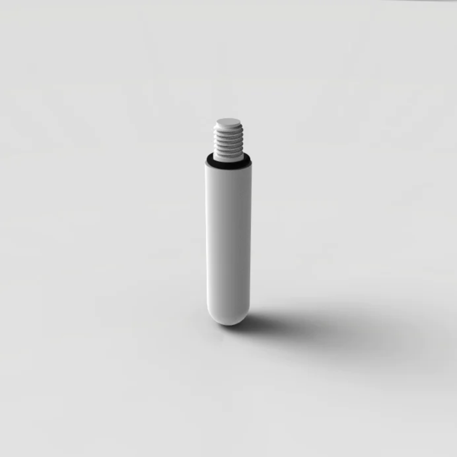 Image of an 8mm thread on style white pencil tip for slimline white canes from Ambutech