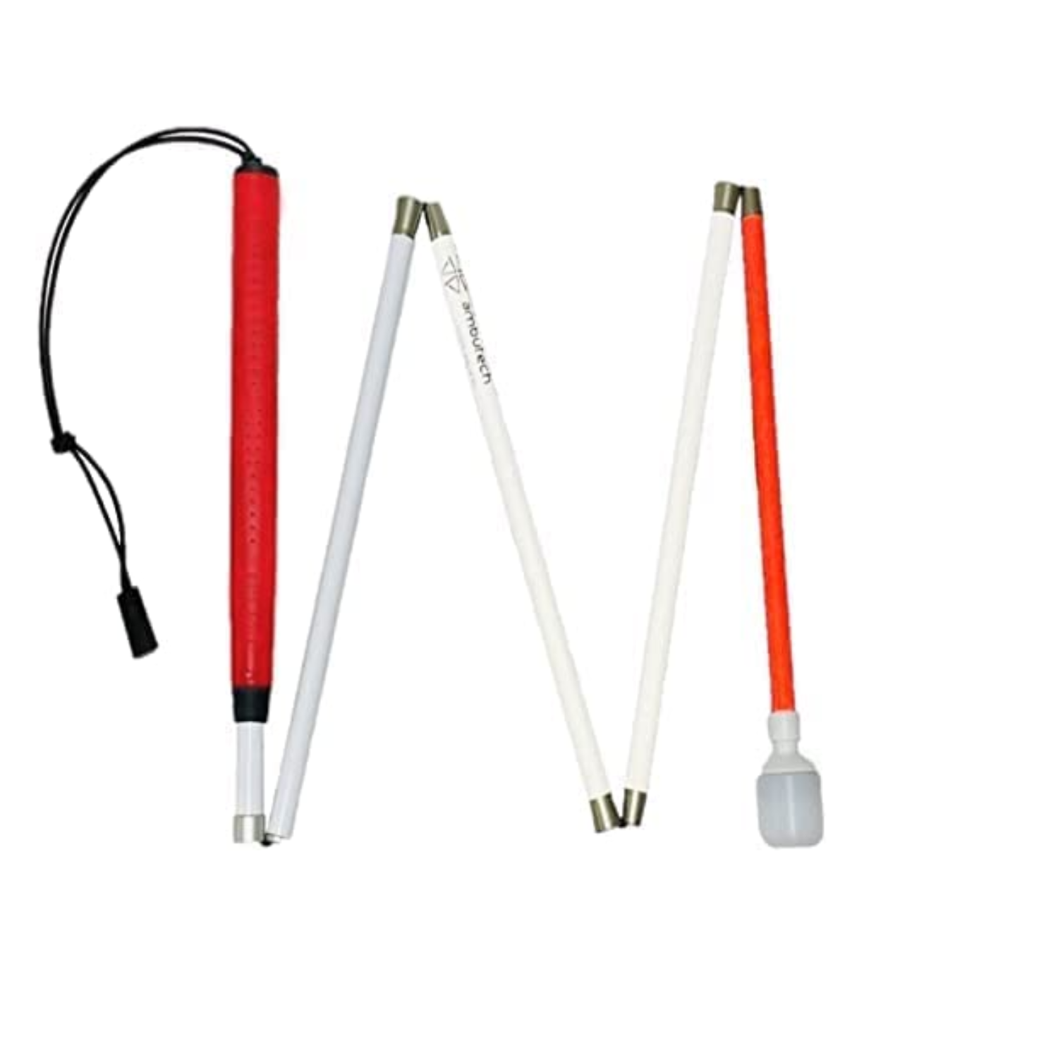 No-Jab Premium Folding Mobility Cane with Roller Marshmallow Tip No-Jab Premium Folding Mobility Cane with Roller Marshmallow Tip